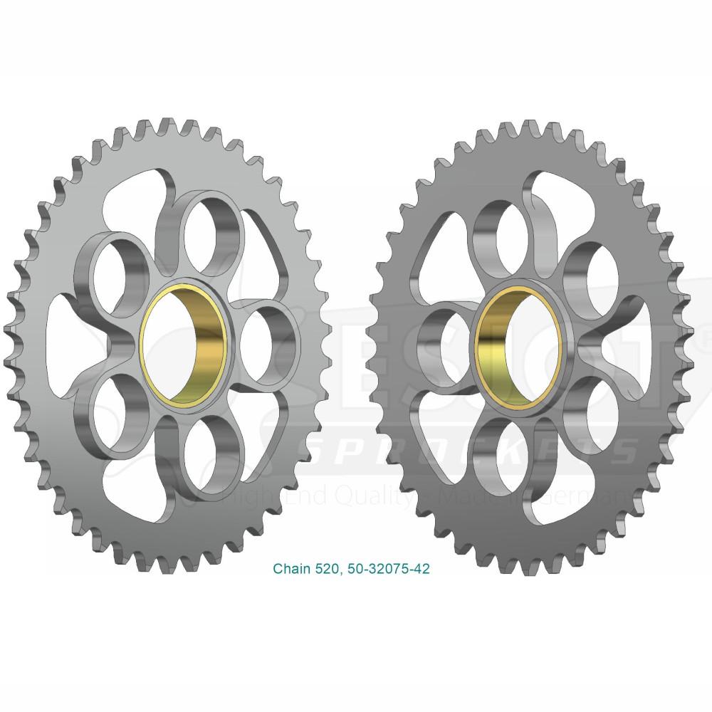 Couronne acier Esjot Ducati 520 42 dents - vue 2