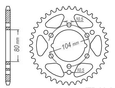 Couronne Acier Esjot 520 - 40 Dents - Similaire JTR1478