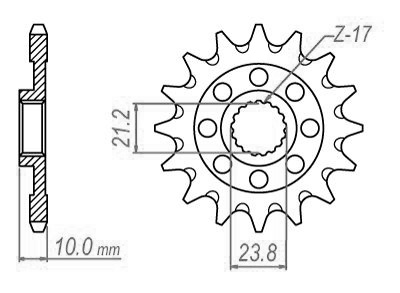 Pignon TT Suzuki - 520 - 13 Dents - Similaire JTF1443 - Made in Germany
