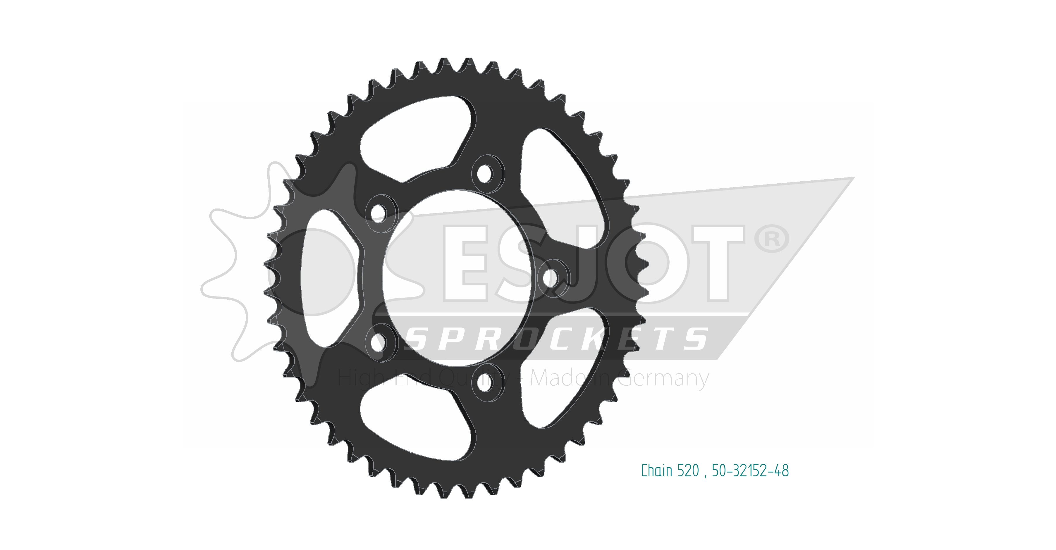 Couronne Acier Esjot 520 - 48 Dents - Fabrication Allemande - vue 2