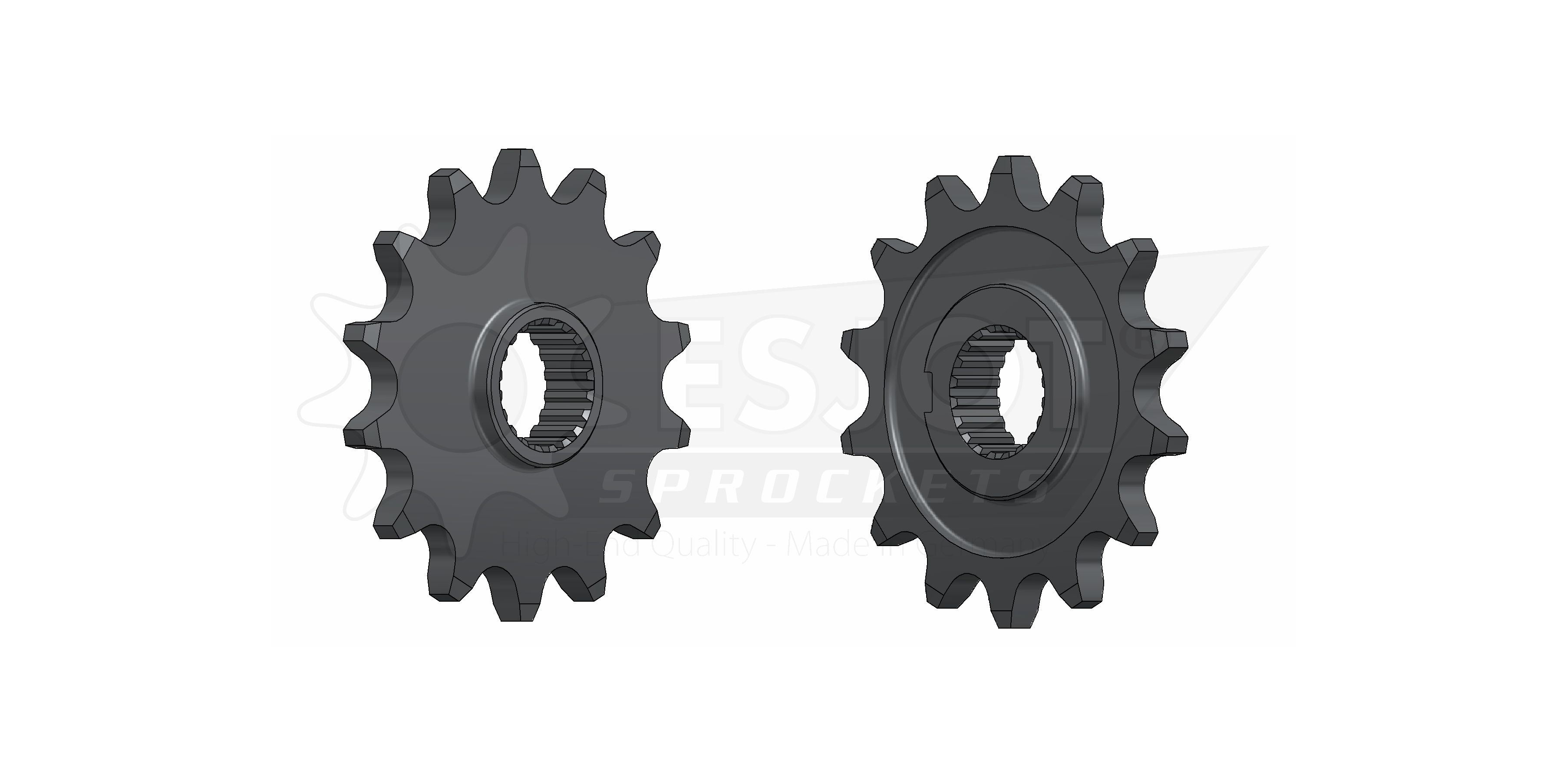 Pignon Esjot TT Sherco 20 Cannelures - 520 - 14 Dents - vue 2
