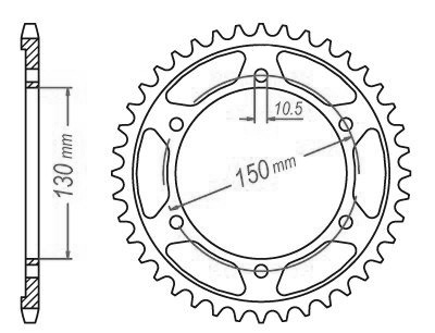 Couronne Acier Esjot 530 39 Dents Yamaha JTR859