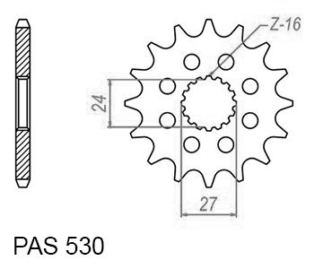 Pignon Esjot Suzuki 530 17 dents similaire JTF423