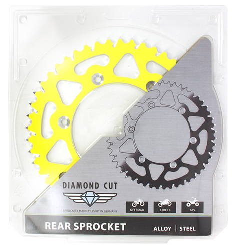 Couronne Alu TT Suzuki Jaune - 520 - 53 Dents - Similaire JTA808 - Made in Germany - vue 3