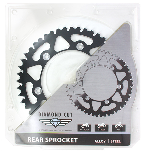 Couronne aluminium 520 - 49 dents Esjot TT Beta-Husqvarna-Suzuki noire (similaire JTA822) - vue 5