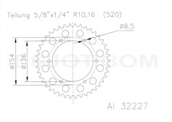 Couronne aluminium Esjot BMW 520 47 dents