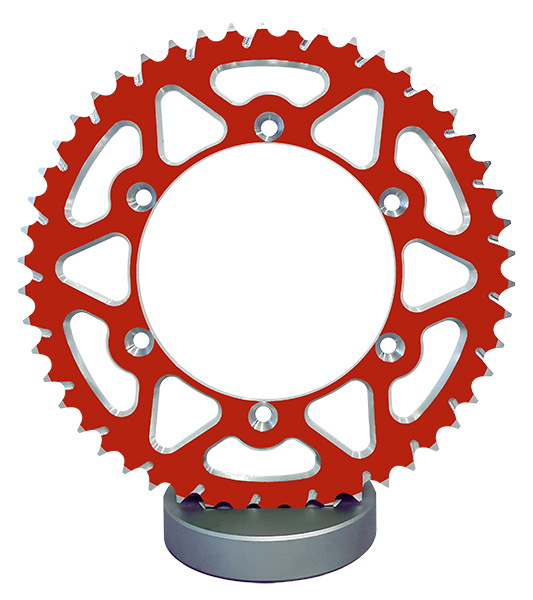 Couronne aluminium TT rouge 520 48 dents Esjot - vue 2