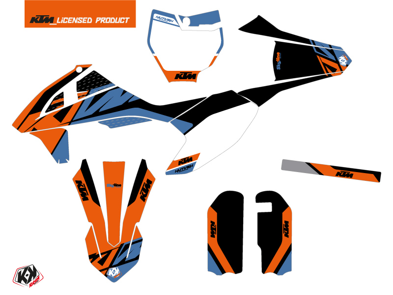 Kit Déco Moto Cross Skyline KUTVEK KTM 50 SX Bleu - vue 2