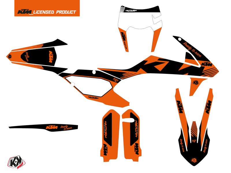 Kit Déco Moto Cross Retro KTM EXC-EXCF Orange KUTVEK - vue 2