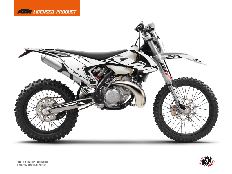 Kit Déco Moto Cross Reflex KUTVEK KTM EXC-EXCF Blanc