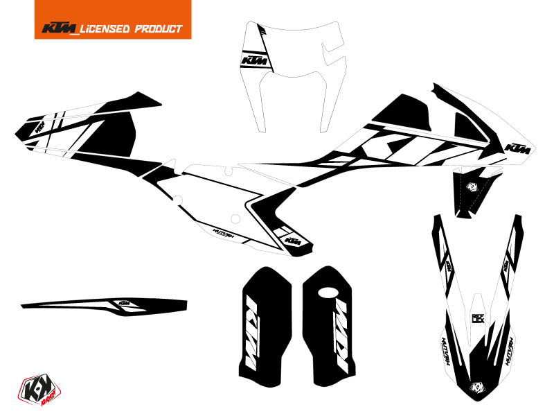 Kit Déco Moto Cross Reflex KUTVEK KTM EXC-EXCF Blanc - vue 2