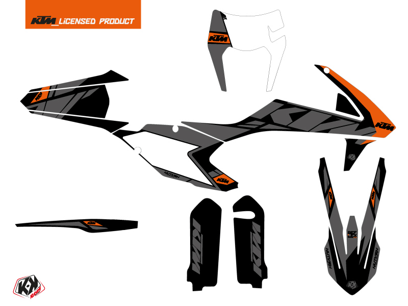 Kit Déco Moto Cross Reflex KUTVEK KTM EXC-EXCF Noir - vue 2