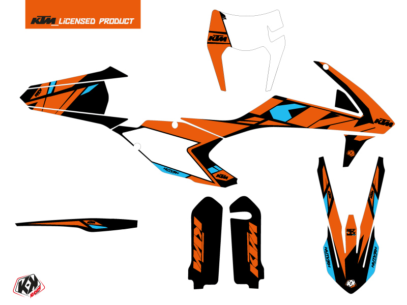 Kit Décoration Moto Cross Reflex KTM EXC-EXCF Orange KUTVEK - vue 2