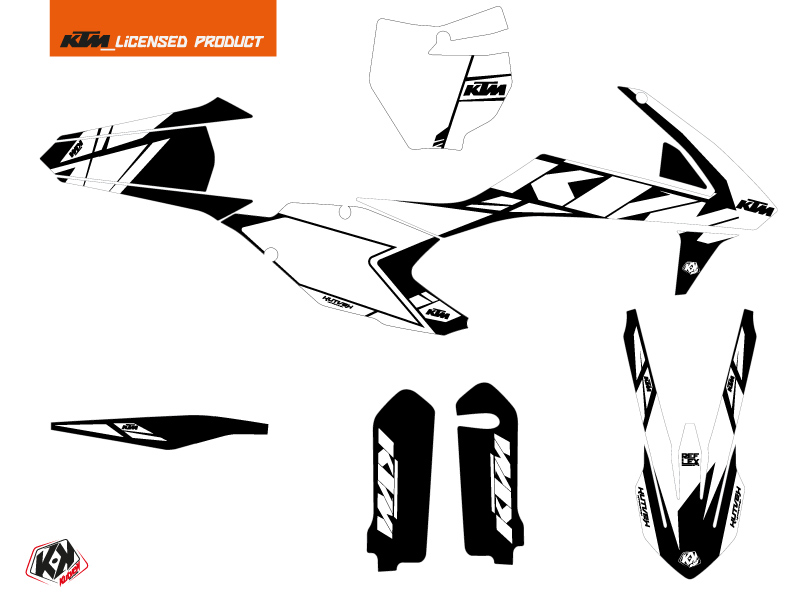 Kit Déco Moto Cross Kutvek Reflex KTM 250 SX Blanc - vue 2