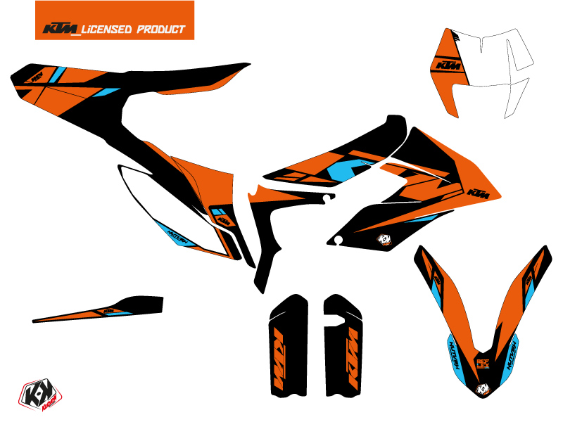Kit Déco Moto Cross Reflex KTM 350 Freeride Orange KUTVEK - vue 2