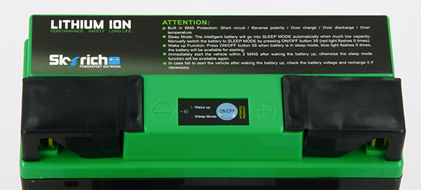Batterie Lithium Skyrich U1/U1R Motoculture 4 bornes avec bouton ON/OFF - vue 3