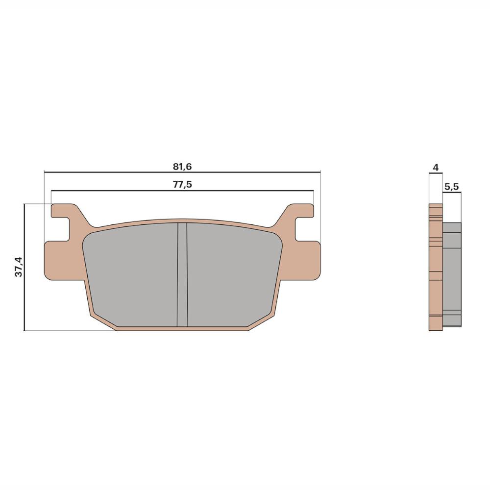 Brake pads MHR synt homologuées