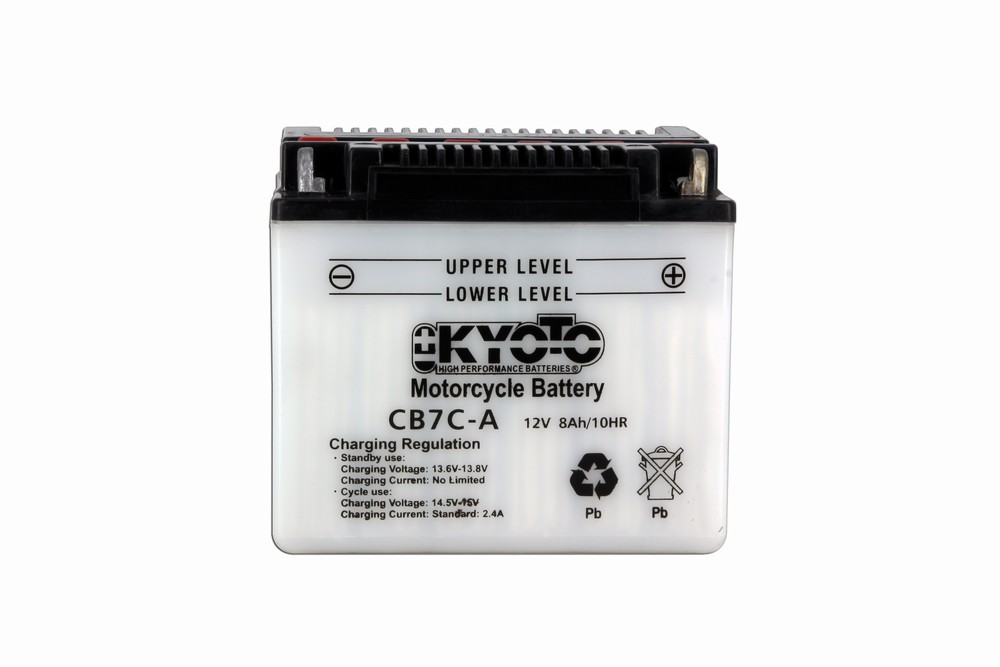 Batterie Kyoto YB7C-A conventionnelle avec entretien - livrée avec pack acide