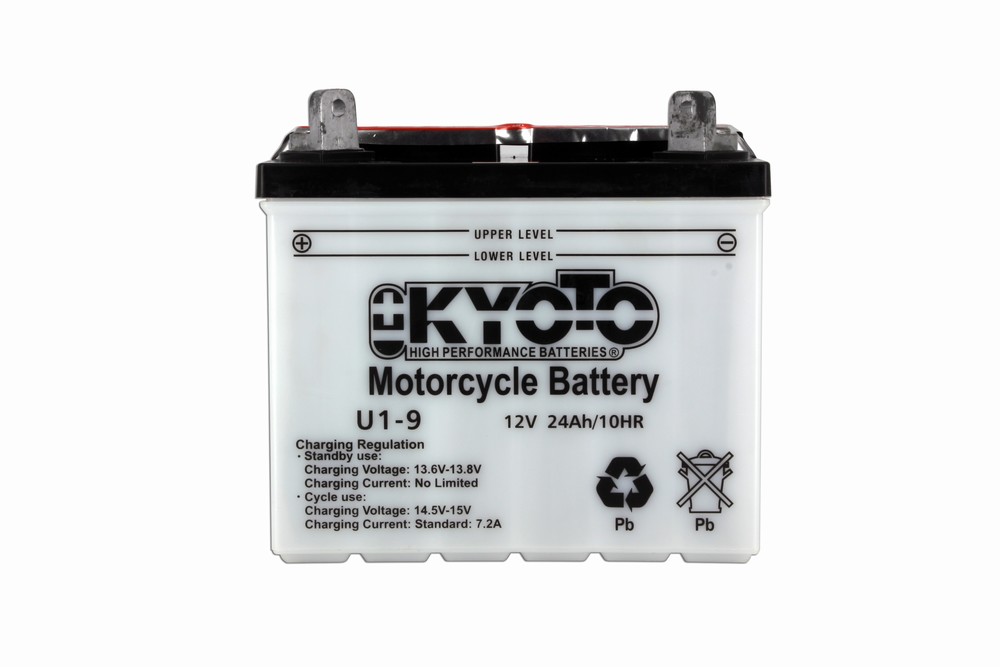 Batterie Kyoto U1-9 conventionnelle avec entretien - livrée avec pack acide