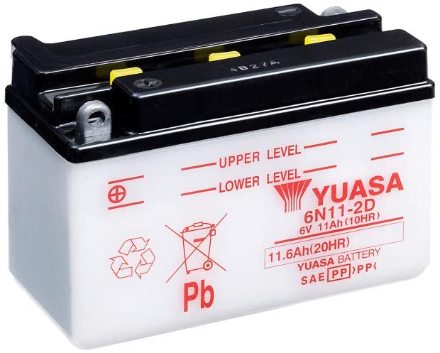 Batterie Yuasa 6N11-2D conventionnelle avec entretien - vue 2