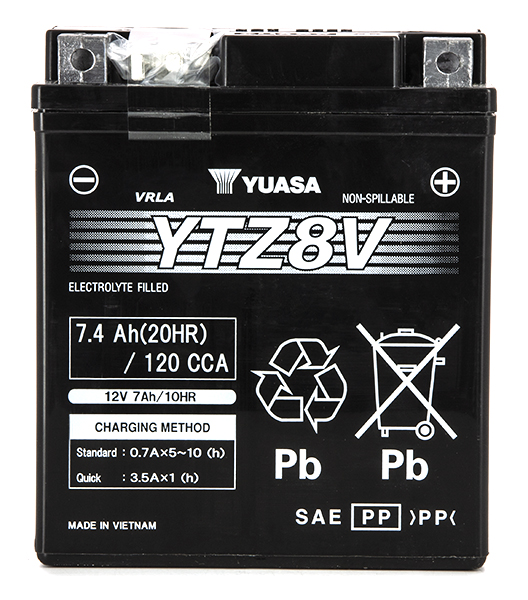 Batterie Yuasa YTZ8-V SLA-AGM sans entretien - vue 3