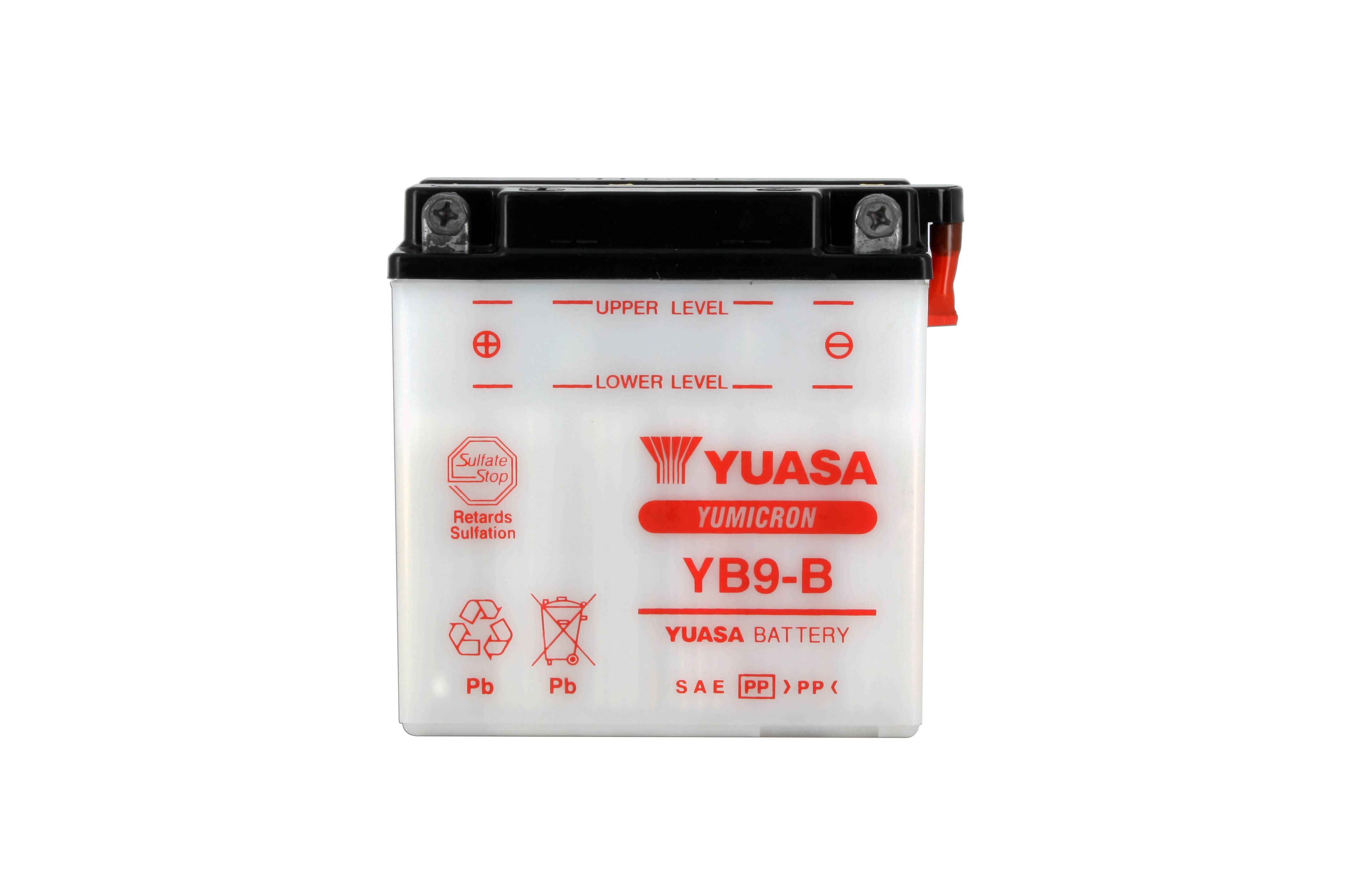 Batterie Yuasa YB9-B conventionnelle avec entretien - livrée sans acide - vue 3