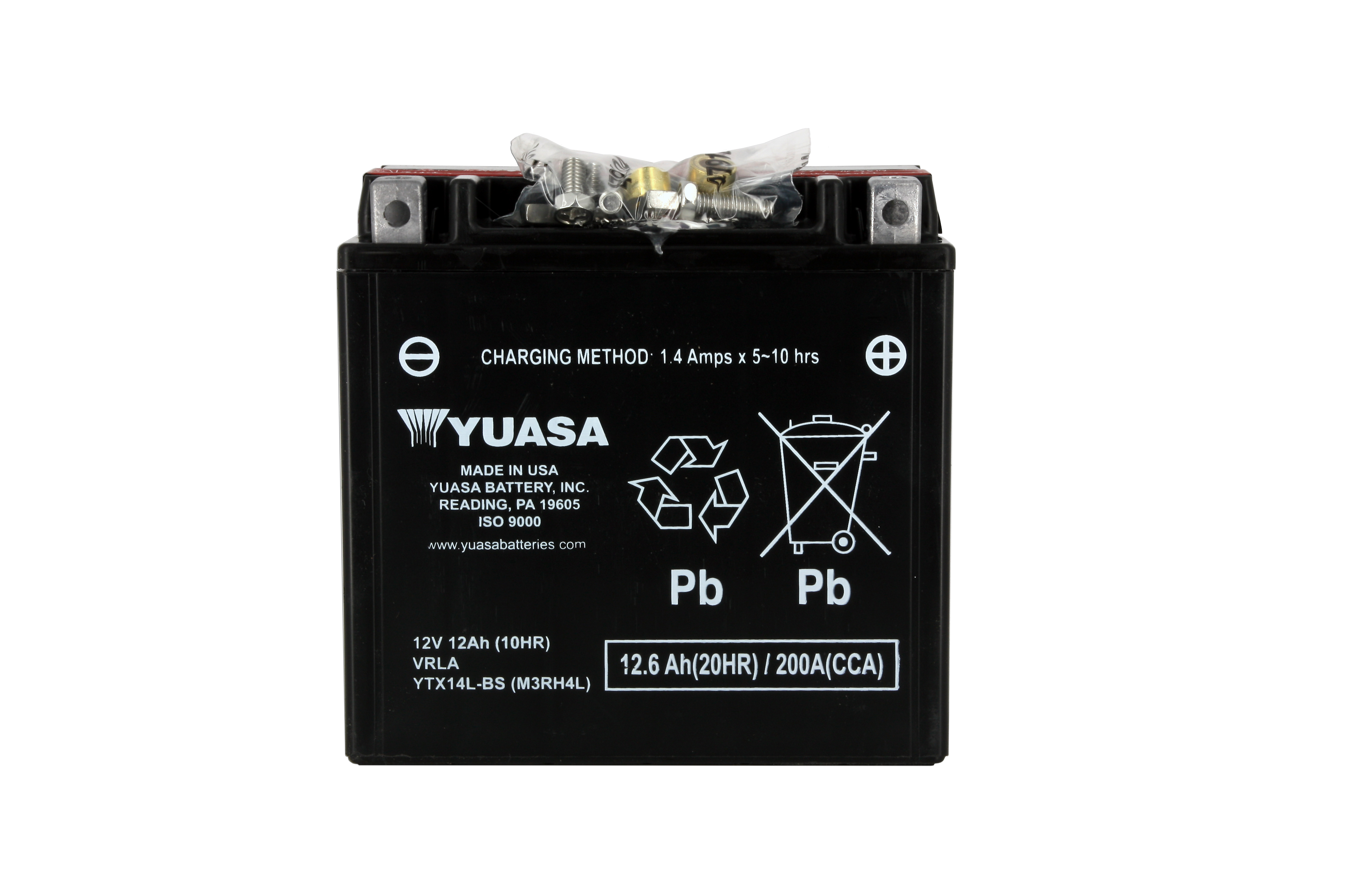 Batterie Yuasa YTX14L-BS AGM sans entretien - vue 2