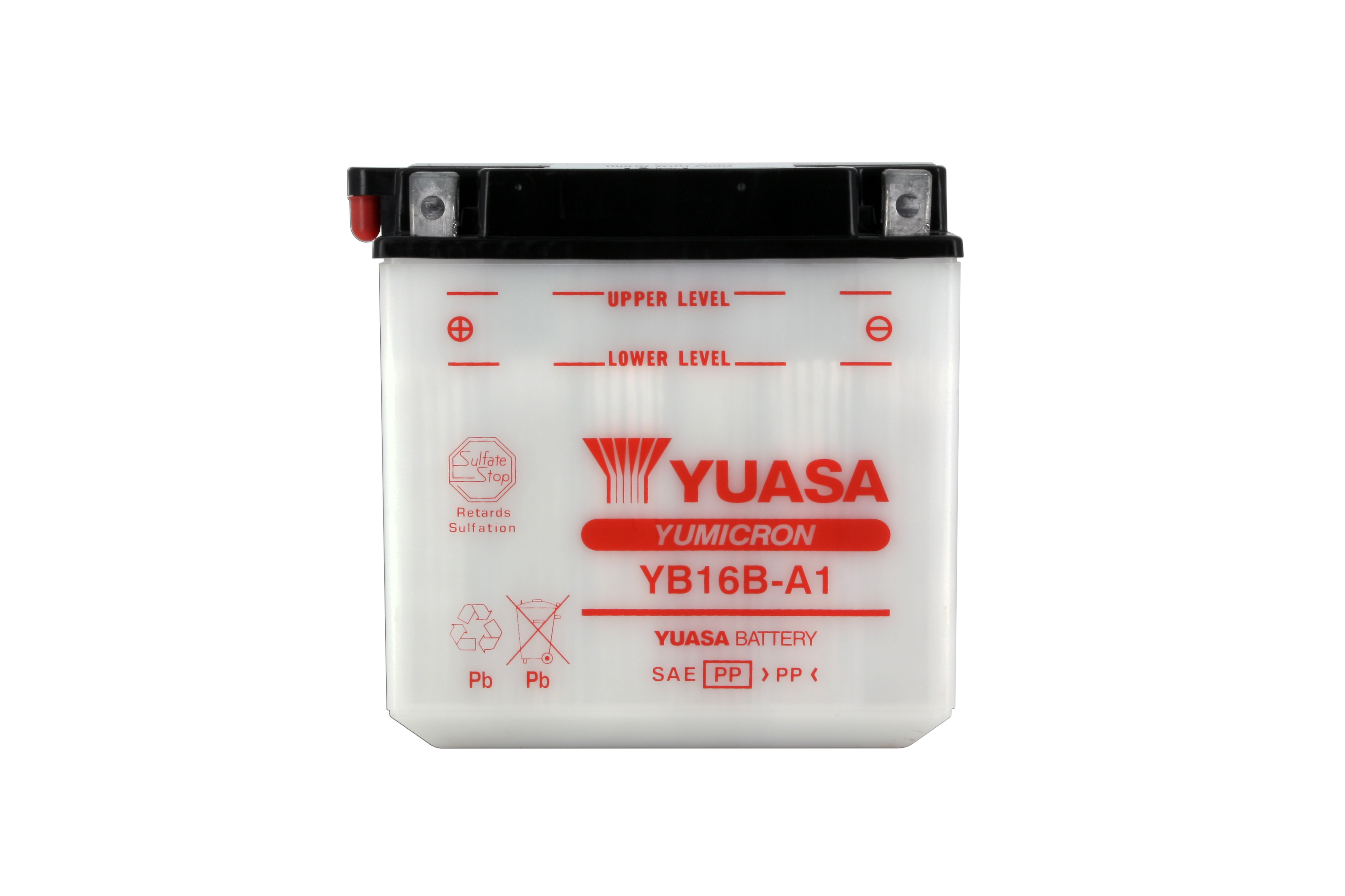 Batterie Yuasa YB16B-A1 conventionnelle avec entretien - vue 3