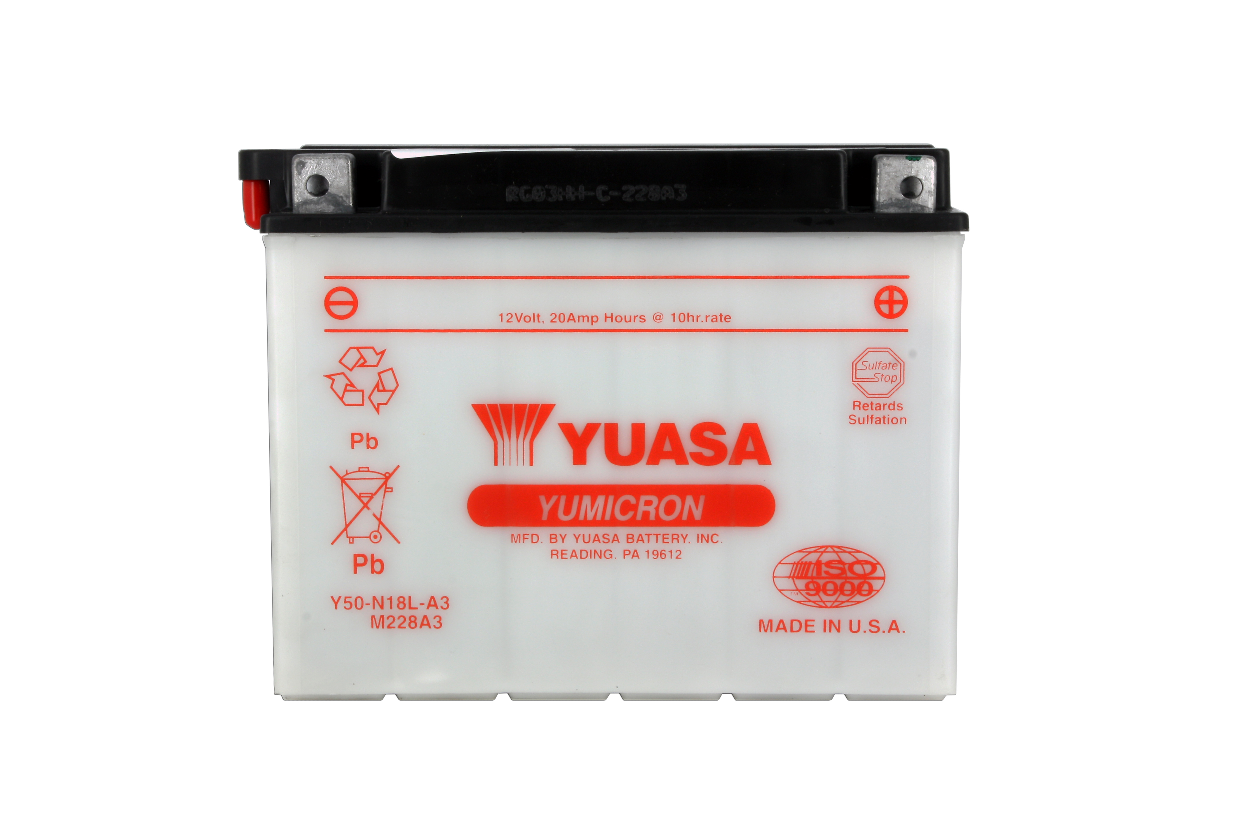 Batterie Yuasa Y50-N18L-A3 conventionnelle avec entretien - vue 4