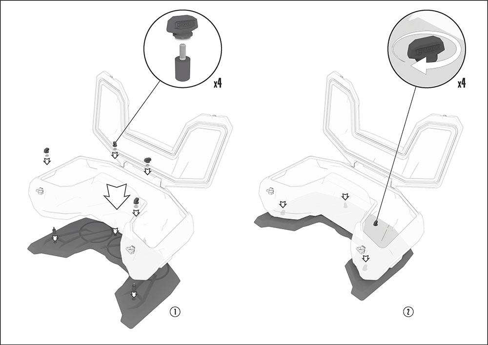Coffre arrière GKA Polaris Sportsman 450/570 - vue 7