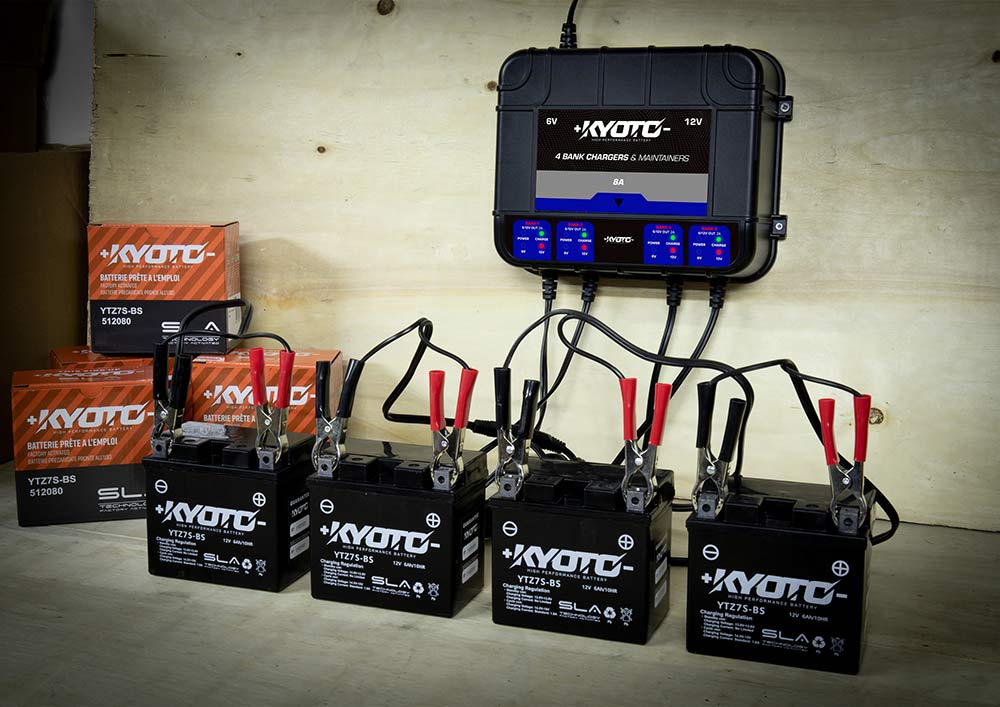 Chargeur multi-batteries moto et scooter Kyoto pour batterie acide - vue 3