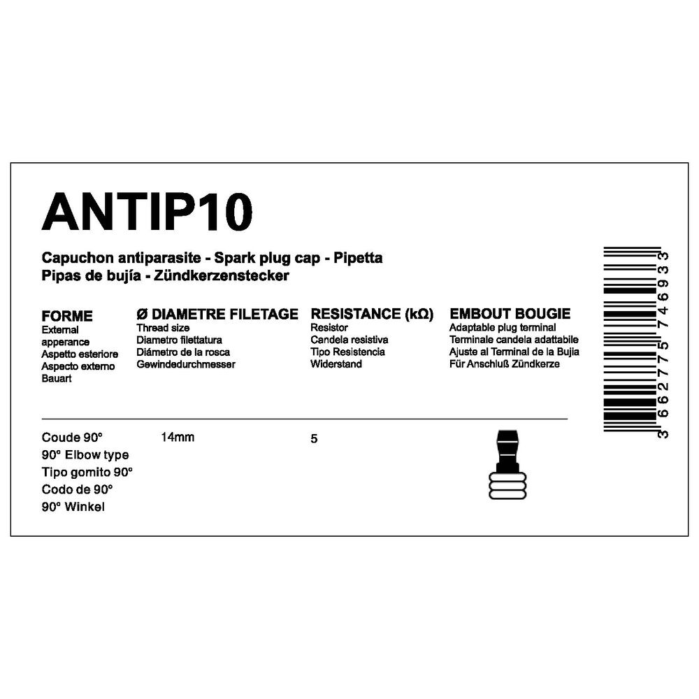 Myra 10 Antiparasites 5kΩ Avec Olive Bougie 14mm - vue 2