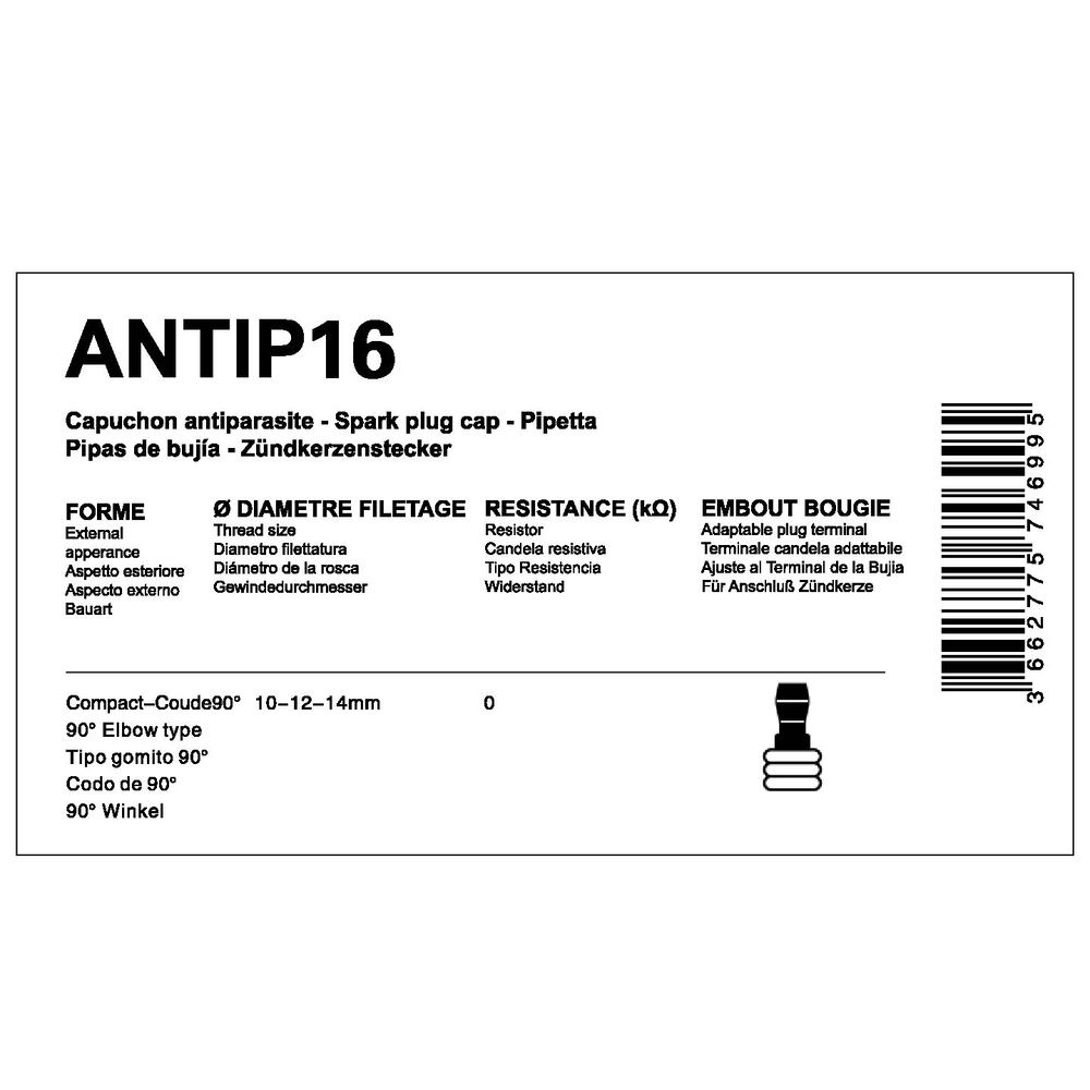 10 antiparasites 0kΩ avec olive bougie 10-12-14mm Myra - vue 2