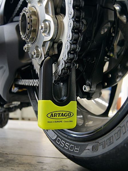 Chaîne antivol Artago SRA ø14,5 mm jaune et noir homologué - vue 3