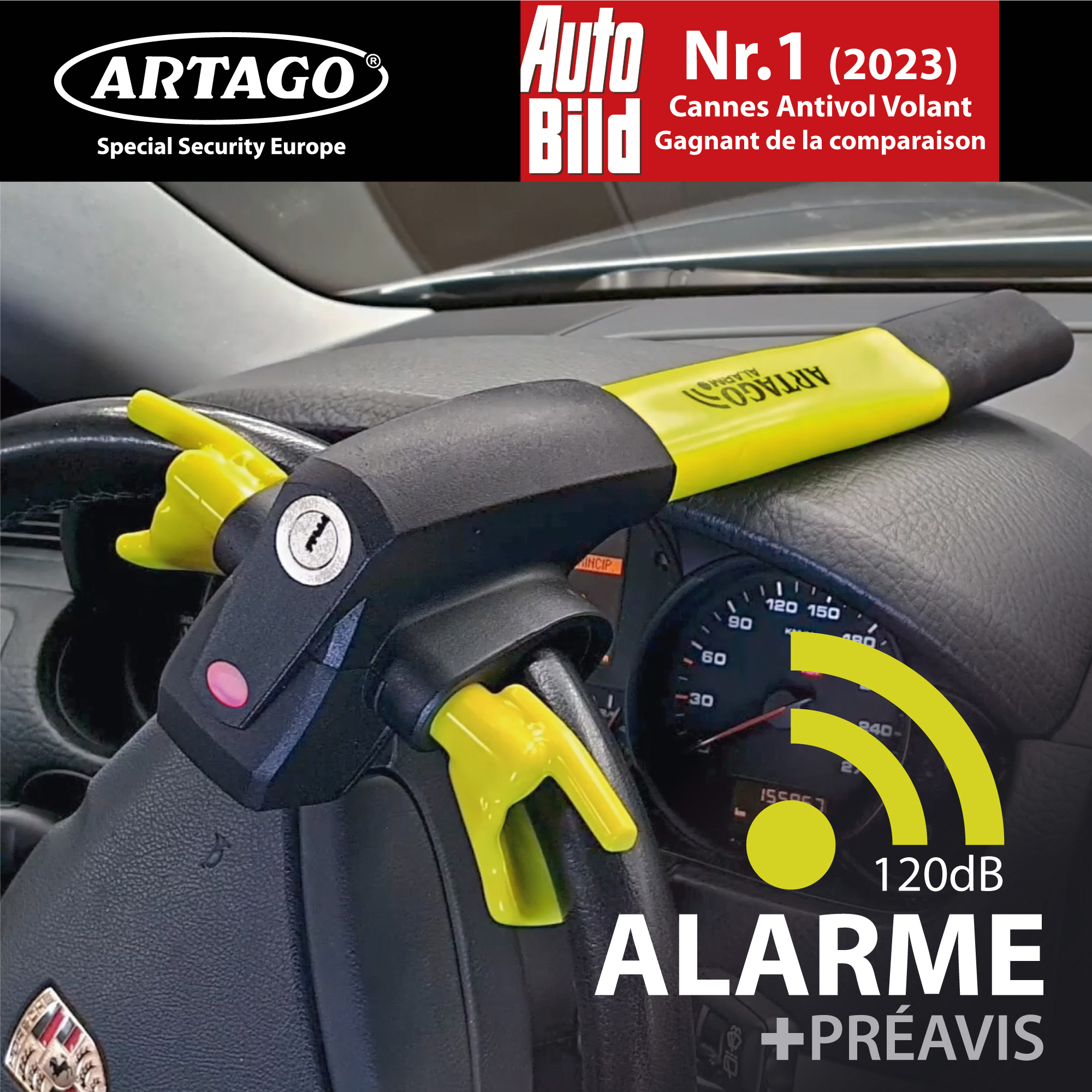 Antivol canne pour volant Artago - vue 2