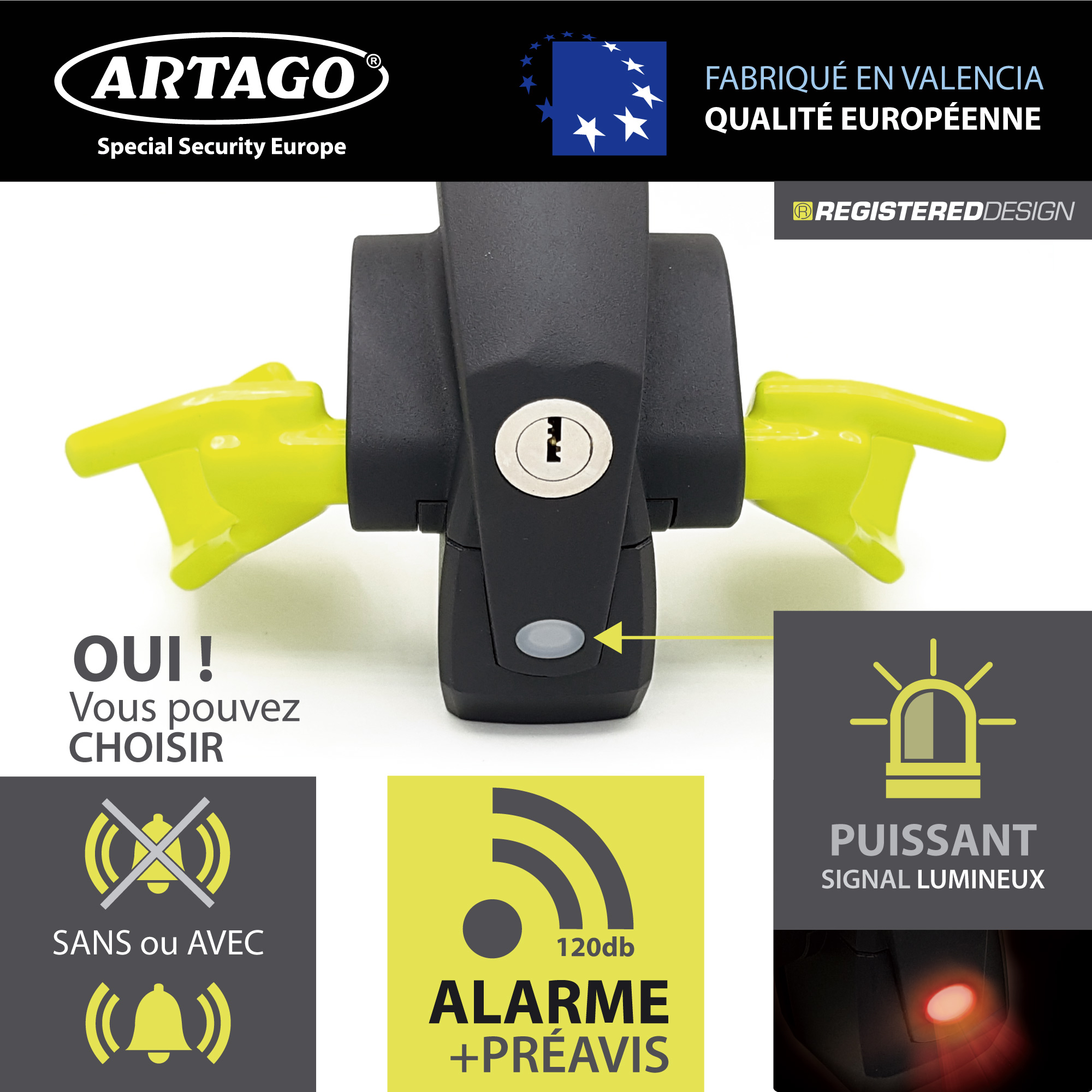 Antivol canne pour volant Artago - vue 5