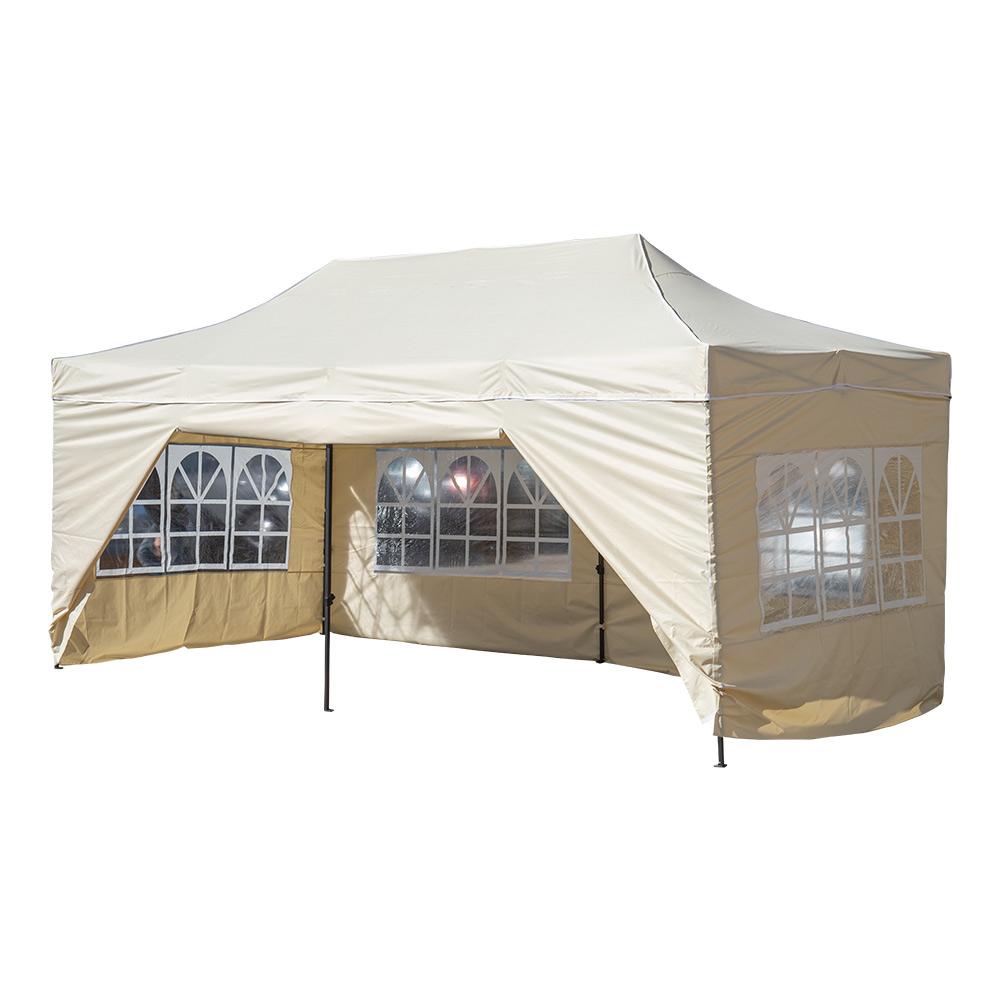 Barnum 6m x 3m Beige Structure Acier Toile Polyester 800D Sifam - vue 2