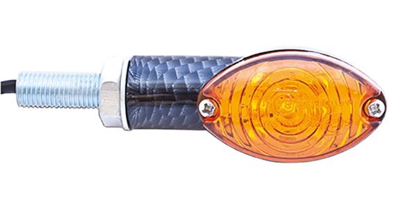 Paire de mini clignotants ovales à LED Look Carbone Sifam - vue 2