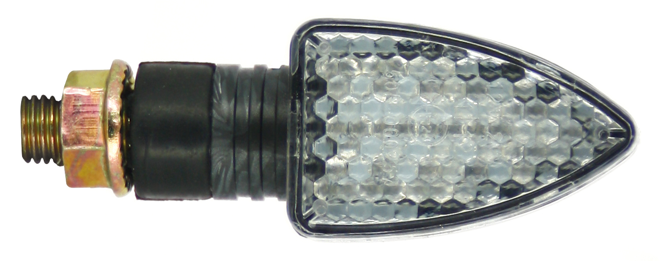Paire de mini clignotants LED triangulaires courts Sifam Look carbone - vue 2