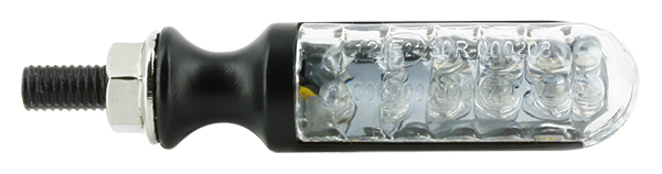 Paire de mini clignotants LED cylindrique noir Sifam - vue 2