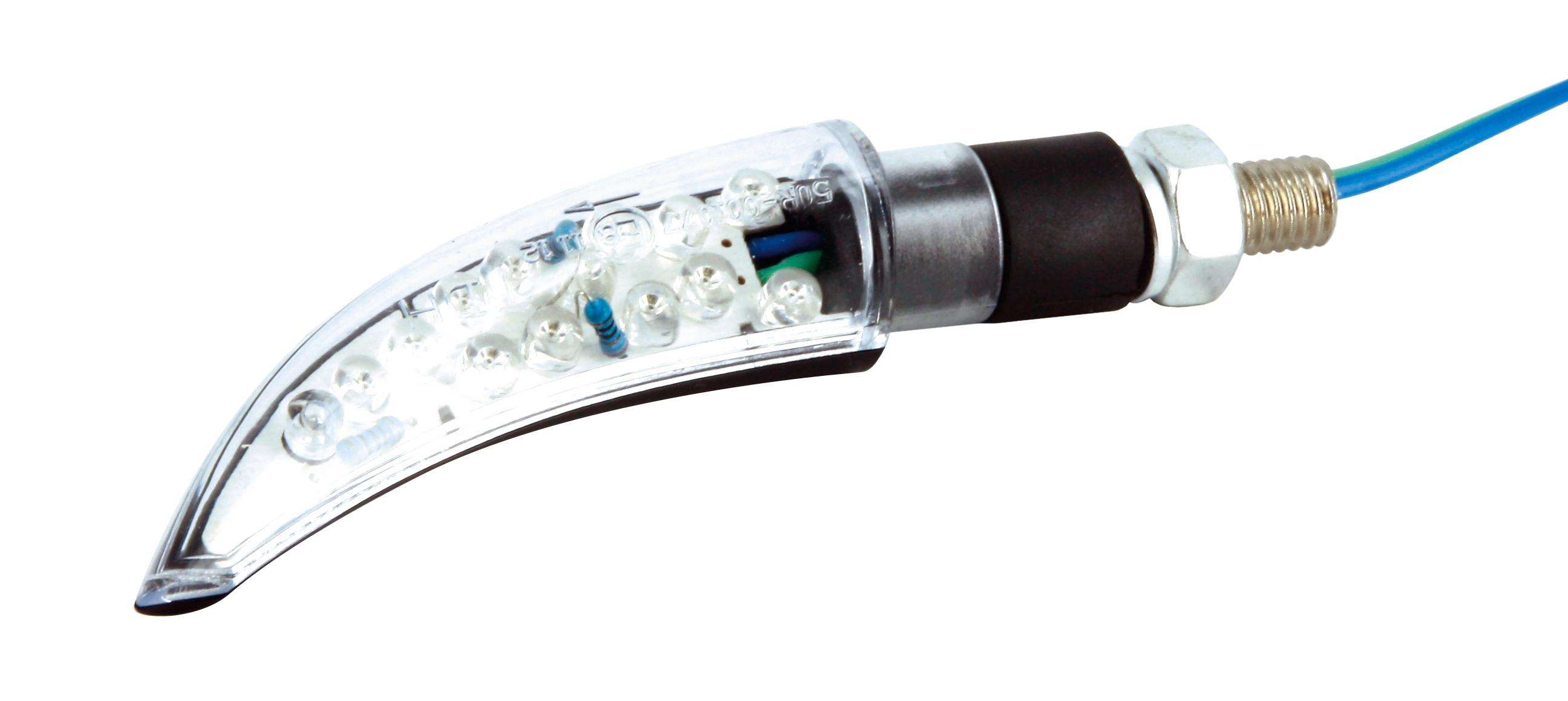 Paire de mini clignotants LED Dent de Requin noir Sifam - vue 2