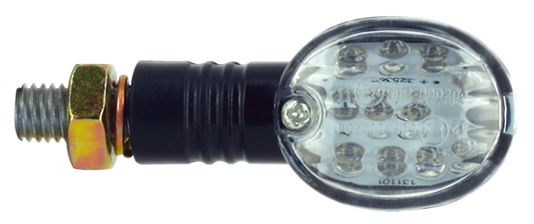 Paire de mini clignotants ovales à LED Sifam noir - vue 2