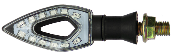 Paire de clignotants séquentiels LED universels Sifam - Noir cabochon translucide - vue 2
