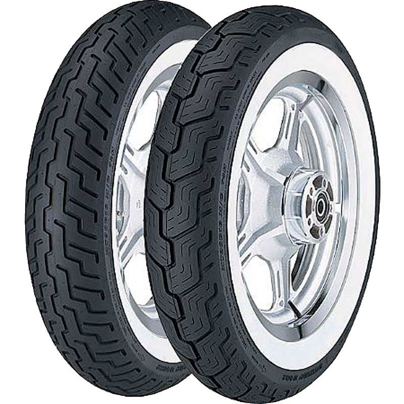 Pneu arrière Dunlop Route 150/80-16 71H TL D404F flanc blanc large - vue 2