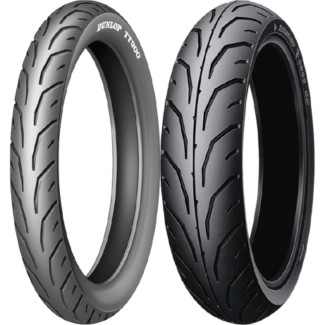 Pneu Dunlop Route 2.50 - 17 43P TT TT900 - vue 2