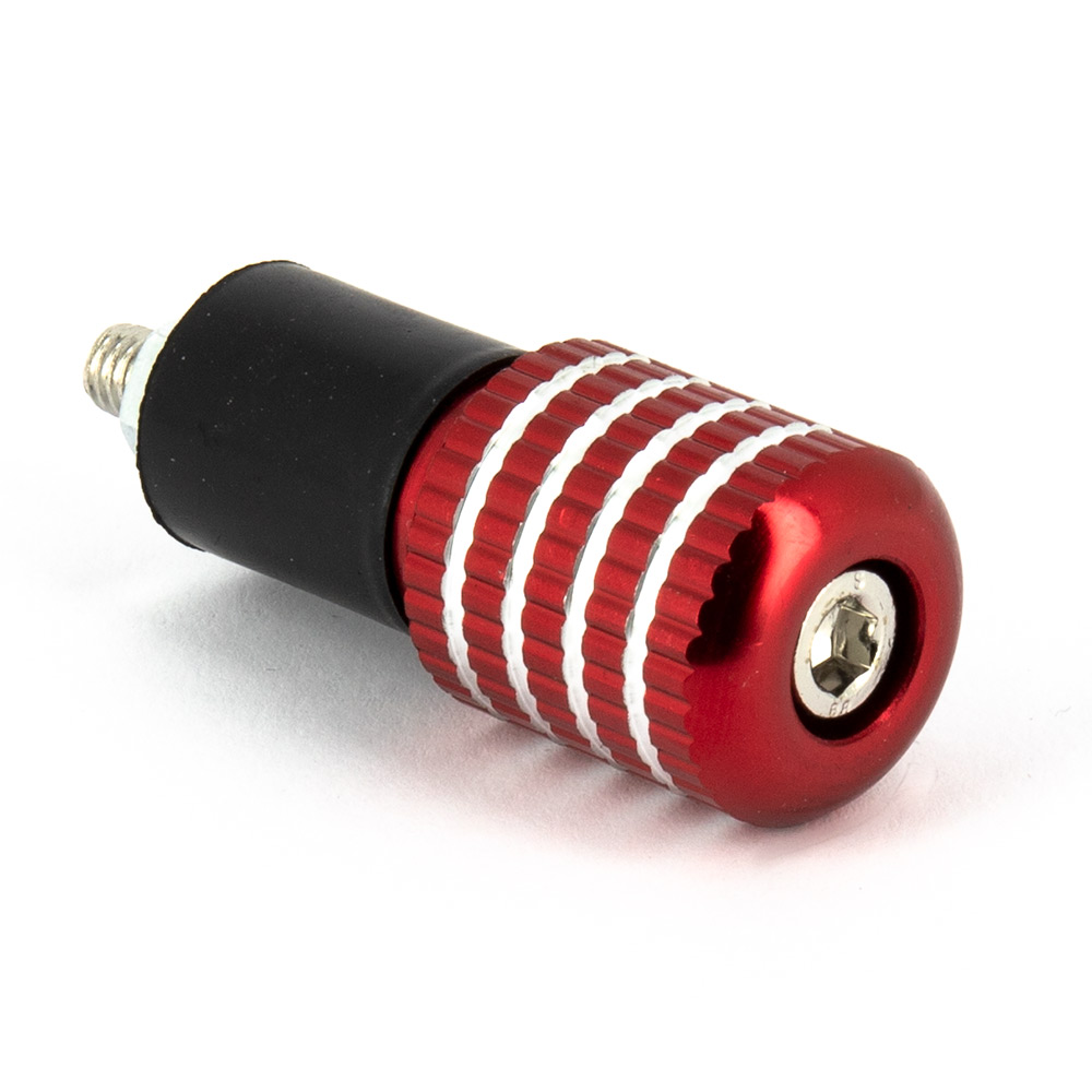Embouts de Guidon Grille Ø17 Anodisés Rouge Myra