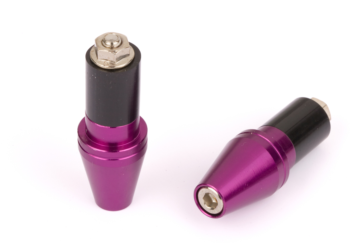 Embouts de guidon conique aigu Ø17 anodisés violet Sifam