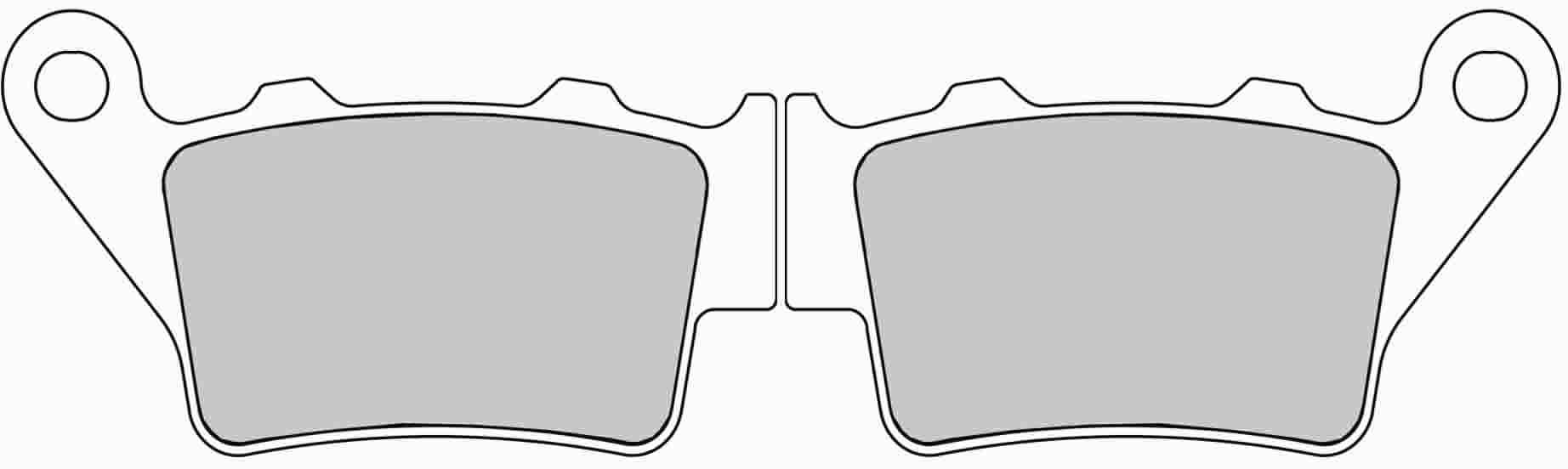 Plaquette de frein semi-métal Platinum Route/Off Road R90 Ferodo - vue 2