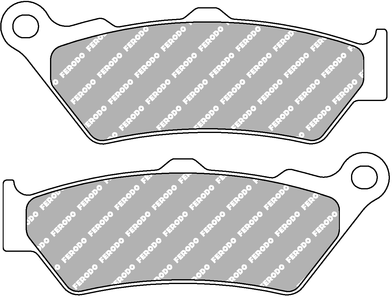 Plaquette de frein Ferodo Métal fritté Sinter Grip Road R90 - vue 2