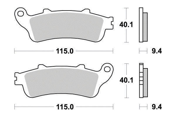 Plaquette de frein avant Ferodo Métal fritté Sinter Grip Maxi Scooter R90 - vue 2